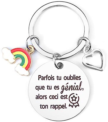 Piglagogo Cadeau De Courage Porte Cle Spirituels, Cadeaux D'anniversaire pour Motivation, encouragement et Persévérance Pour Meilleure Amie Femme, Cadeau Tu Peux Le Faire