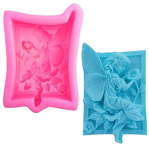 3D Fairy Shape Silicone Mold,Making Mold Cake Decorating Fondant Chocolate Candy Baking Mould for Birthday Wedding Party Handmade Clay Craft DIY Sugar- Craft Gift