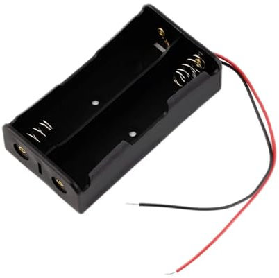 2PCS New Plastic 18650 Battery Storage Box Case 1 2 3 4 Slot Way DIY Batteries Clip Holder Container With Wire For 18650 Battery (Color : X2 slot holder 18650)