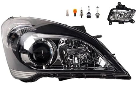 Johns, Scheinwerfer Halogen Front passend für Kia Cees Pro Ceed 09/2009 - H7 H1 Rechts + Nebelscheinwerfer + Leuchtmittel