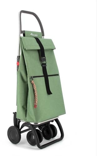 Carro Rolser Big Tweed 4 Ruedas 2 Giratorias Plegable - Verde
