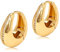 Ohrringe Gold Tropfen Ohrringe, Ohrringe Gold Creolen Gold Klein Drop Ohrringe Chunky Ohrringe Mit Zirconia, 14K Gold Kreolen Huggie Creolen Mini für Damen Mädchen Herren (gold-White)