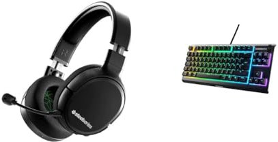 SteelSeries Arctis 1 Wireless – Wireless Gaming Headset – USB-C Wireless & Apex 3 TKL - RGB Gaming-Tastatur - Kompakter Tenkeyless-Formfaktor - 8-Zonen-RGB-Beleuchtung - Deutsches (QWERTZ) Layout