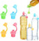 NATOSU 4 Pezzi Adattatore per Beccuccio per Bottiglia in Silicone di Ricambio per Tappi per Bottiglia d'Acqua a Prova di Perdite Tappo per Bottiglia d'Acqua per Bambini Senza BPA