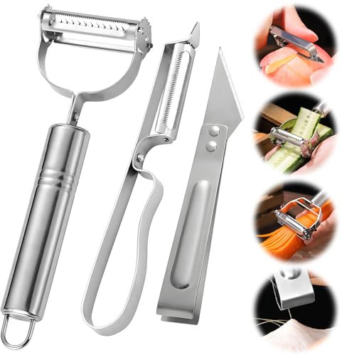 Multifunktions-Gemüseschäler, verbesserter Julienne-Schäler, Karotten-Kartoffel-Melonen-Obstschäler, Obstschäler, Karottenschäler, Kartoffelschäler für Zuhause, Küche, Gadget