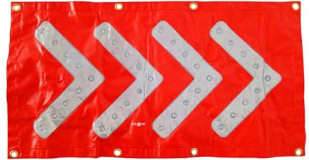 WYHBXD Blinkendes, Nagnetisches Warnschild mit hoher Helligkeit, Verkehrspfeil-Wegweiser für Unfallstellen, Baustellen, Parkplätze(85x46cm/33x18)