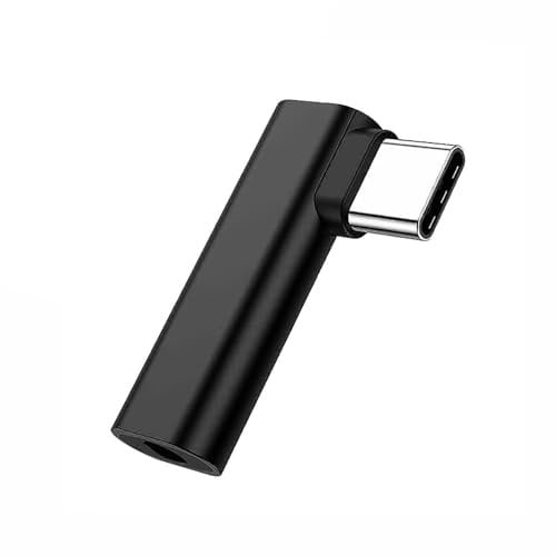 EUZUXU Adaptateur de Prise Casque USB C, USB Type C vers Prise Casque Femelle 3,5 mm, Adaptateur de Prise USB C à Angle de 90 Degrés, pour OnePlus, Huawei, Mi, Pixel, Pad Pro Air