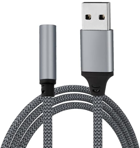 Adattatore audio da USB C a 3,5 mm Cavo stereo con chip di decodifica | Adattatore audio jack per scheda audio esterna Cavo stereo jack da 3,5 mm per cuffie, PC, laptop, tablet, desktop