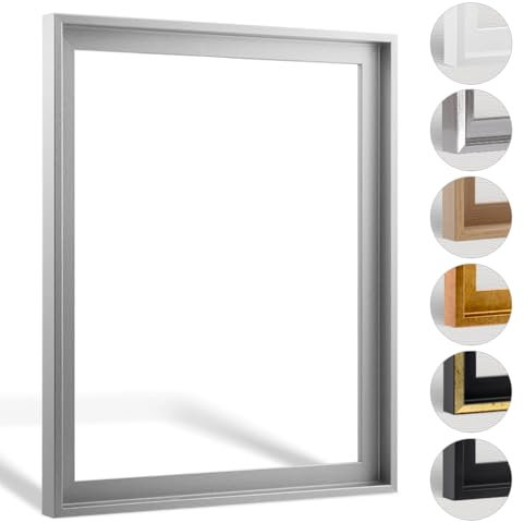 Haak Schattenfugenrahmen Levi in Alu geschliffen 80 X 120 cm für Keilrahmenbilder und Leinwände