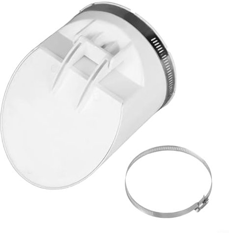 Filtre anti-odeur en PVC, clapet anti-retour avec antiodeur pour systèmes de drainage extérieurs, couvercle de tuyau d'eau de pluie, clapet anti-retour avec pince (160 mm)