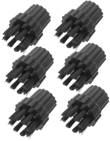 Homoyoyo 6pcs Steam Cleaner Brush Multi-purpose Scrub Brushes Replacement Parts for Floors Grout Upholstery Cleaning