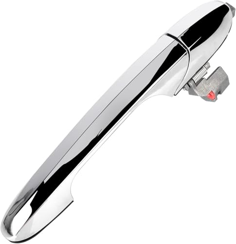 ENNJING Exterior Car Door Handle Chrome Outer Fit Fiat 500 Door Handle, Fiat 500 Accessories 735592026,73545876,735485872,735592012 (Left Passenger Side)