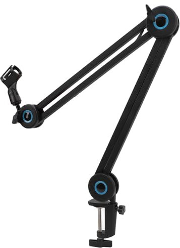 EBTOOLS Professional Microphone Boom Arm Stand with Cable Management, Aluminum Alloy & Steel Clamp Design for Streaming and Recording