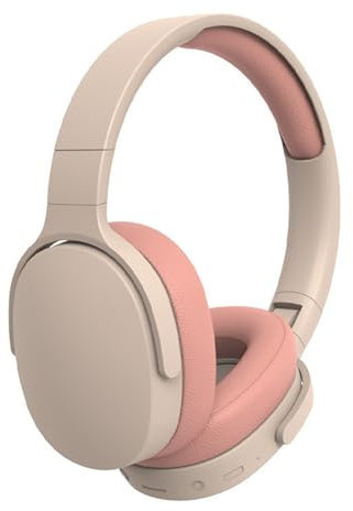 Fiauli Bluetooth Headphones Over Ear, Foldable Intelligent Wireless Headphones, HiFi 5.1 Stereo Lightweight Headset with Deep Bass for Travel Work PC Cellphone ﻿ Pink