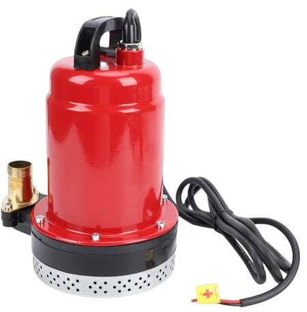 Fockety Tauchwasserpumpe, 180 W, 8 M, 26 Fuß Hub, 1 Zoll Auslassdurchmesser, Gleichstrom-Tauchpumpe, Tauchpumpe für Landwirtschaftliche Gartenbewässerung, Bewässerung