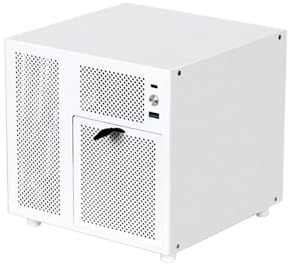 Chassis NAS ITX Ursa Minor a 4 alloggiamenti - con backplane, supporto PSU SFX/SFX-L, nero, compatibile con UNRAID/Synology(Ursa Minor White)