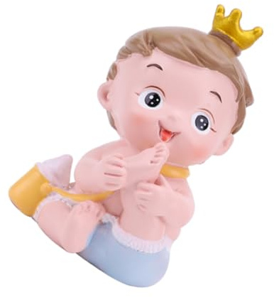 LOORGVEL Babypuppen Tortenverzierung aus Harz Sichere Kuchenfigur für Geburtstagsfeier Dekorative Tortendeko für Kuchen und Cupcakes