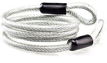Aspen Stahlkabel mit Schlaufen Flex 1 M (Silber)