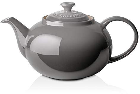 Le Creuset Klassische Teekanne aus Steinzeug, 1,3 Liter, für 3–4 Tassen, Flint, 70702134440000