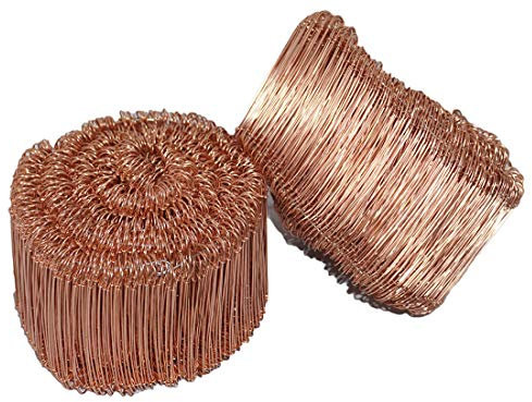 Novatool 2.000 Stück Rödeldraht mit Ösen 1,0 x 160mm Bindedraht verkupfert, robust & langlebiger Drilldraht, Drahtbinder, Ösendraht, Drahtschlinge, Blumendraht, rebdraht floristik, Rödler