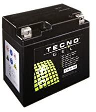 TECNO-GEL Motorrad-Batterie für YTX5L-BS, 12V Gel-Batterie 6Ah statt 5Ah (DIN 50412), 113x69x105 mm