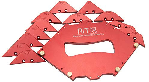 13pcs/ Set Router Table Corner Jig Radius Template Kits Aluminium Alloy for Woodworking Trimming Tool Set