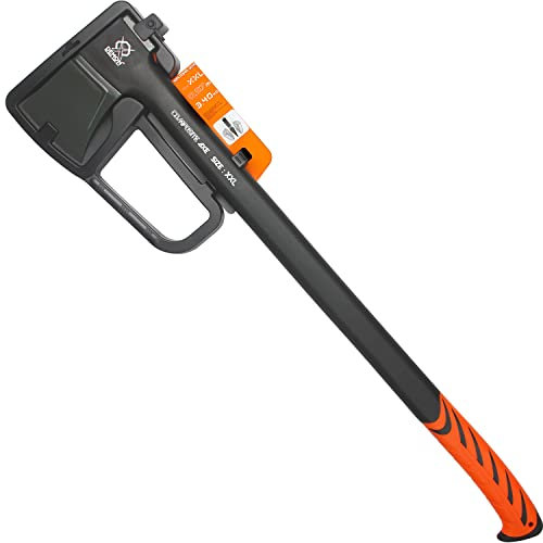Ascia Spaccalegna XXL Professionale da 3400g grande 98,5 cm manico fibra di vetro ergonomico in gomma 3,4 Kg spacca legno lunga