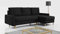 MKS MEBLE Ecksofa - L-Form Sofa mit Schlaffunktion - Wohnlandschaft L Form, Ecksofa mit Schlaffunktion und Bettkasten, Schlafsofa mit Bettkasten, Couch mit Schlaffunktion - Schwarz LANG