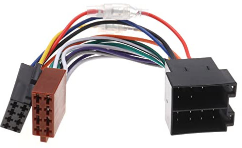 eMagTech Faisceau de câbles adaptateur ISO pour autoradio compatible Alpine compatible avec Clarion Compatible avec Kenwood 16 broches et prise ISO 16 cm