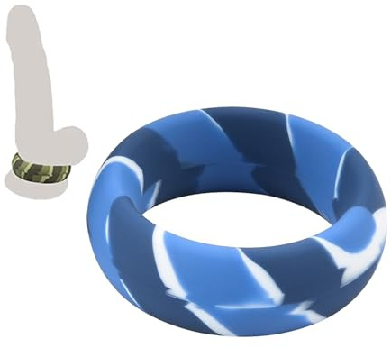 KucooN Penisring Sex Spielzeug für Paare Hodenring 40mm/45mm/50mm Hodensack-Rückhaltering Extrem Silikon Cockringe for Erection Enhancing Strecker Penis Ring für den Mann Sexspielzeug（Blau-50mm）