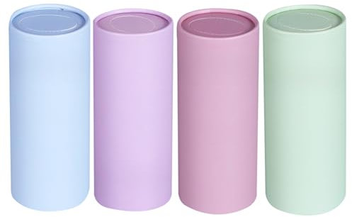 Car Tissue Box,Car Tissue Holder with Facial Tissue 4PCS Round Cylinder Car Tissue Box with 3 -Ply Soft Gental Facial Tissues Portables Travel Tissues for Car Home Office