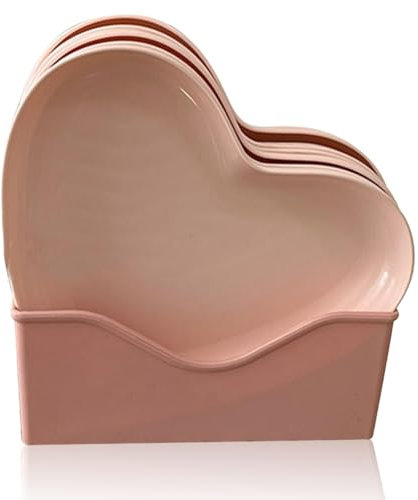 Platos En Forma De Corazón, Plato De Postre En Forma De Corazón, Plato Decorativo Para Servir Refrigerios Con Base, Platos Multiusos Pequeños Para Aperitivos Para Pastel De Frutas Y Sushi(5PCS+Base)