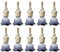 10 pcs 8 ml Forma de Rosa para Colgar ambientador de Coche, Botellas difusoras de Cristal vacías, Botellas de Perfume, Botella difusora Colgante para aceites Esenciales, Perfume, aromaterapia