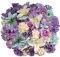 HhBdy Kunstblumen zum Basteln 40 Stück Blau Kunstblumen Blumenköpfe 4-8cm Mini Künstliche Blumen Dekoblumen Plastikblumen Kunst Blumen Fake Blumen Seidenblumen Tortendeko Blumen(Blau)