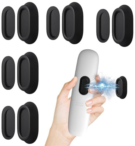 ZDNT 5 Pack 2024 Improved Magnetic Remote Control Holder, Black Silicone Remote Control Wall Mount, Strong Adhesive Wall Mount for TV/Air Conditioners/Fan Remote Control