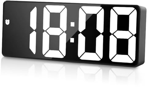flintronic Digitaler Wecker, LED Wecker Digital mit Großen Zahlen, Tischuhr mit Temperaturanzeige 3 Alarmen, Digital Uhr USB Netzbetrieben, Nachttischuhr mit Snooze/Regelbarer Helligkeit, 12/24HR