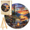 PASJO Holzpuzzle für Erwachsene 300 Teile Thema Lake House Holzbox Mini Staffelei Jigsaw-Puzzle