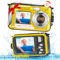 MINENICE Unterwasserkamera, 2.7K 48MP HD Autofocus Digitalkamera 16X 10FT Dual Screen wasserdichte Kamera Selfie Anti Shake Digital Zoom Schnorcheln für Schnorcheln Schwimmen Urlaub Gelb