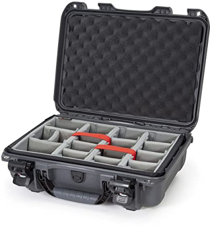 Nanuk 923 Waterproof Hard Case with Padded Dividers and Incorporated TSA Approved Travel Lock Latches - Graphite