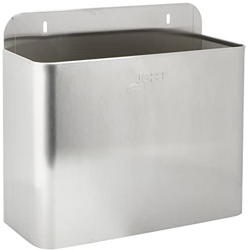 Jofel - Papelera Mural Inox, Papelera para Fijar en la Pared, Capacidad 10 Lts, Fácil Extracción para Limpieza, Múltiples Usos, Robusta, Resistente y de Larga Duración, AL71601
