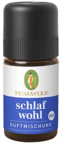 PRIMAVERA Schlafwohl Duftmischung bio 3 x 5 ml - Badezusatz mit Lavendel, Vanille und Neroli - Aromatherapie, Duftöl - beruhigend, entspannend - vegan