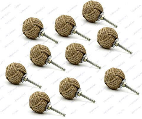 5MOONSUN5 Jute Seil Regale/Cabinet Drawer Pulls Knobs (10)