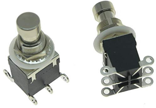 Kaish, set di 2 piedini per interruttore a pedale a 6 pin DPDT per chitarra elettrica Pack of 2