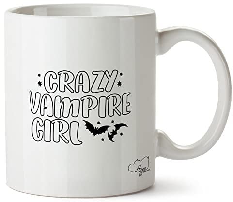 Hippowarehouse Crazy Vampire Girl Printed Mug Cup Ceramic 10oz