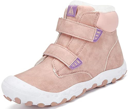 Mishansha Bambina Stivali da Neve Ragazza Invernali Caldo Stivaletti Ragazzi Scarpe Boots Trekking Confortevole Rosa, 36 EU