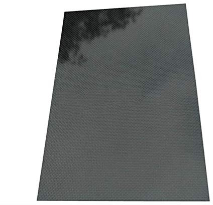 CCChaRLes 400X500X (0.5-5) Mm 3K Feuille De Plaque De Fibre De Carbone À Armure Toile Noire, Panneau De Panneau De Fibre De Carbone Brillant, Matériau Composite Rc Élevé - 5mm
