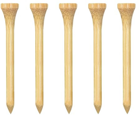 Zivisk Golf Tees Holz - 100 Stück 70mm Bambus Tees (Natürliche Farbe)