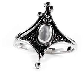 Windalf Love Style Damen Ring ALADRIEL 18 mm Perlmutt 925 Sterlingsilber (Silber, 60 (19.1))
