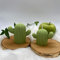 Kakteen Kaktus Duftkerzen Set 2 Stück Höhe 5-6,5 cm | Handmade in Germany | Apfel Aroma Deko Romantik Geschenkset