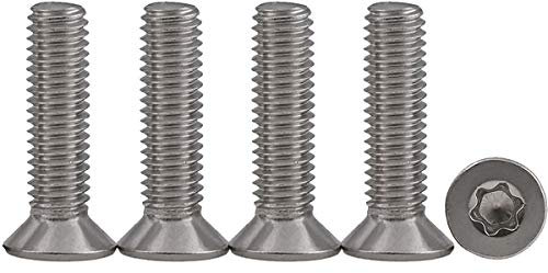 Drenky 10 pièces M6 x 25 Vis à tête fraisée Vis Torx en acier inoxydable 304 Vis à Métaux Entraînement Standard Vis entièrement filetées Pour l'équipement de machine et les meubles à la maison